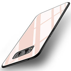 Silikon Schutzhülle Rahmen Tasche Hülle Spiegel für Samsung Galaxy S8 Rosa