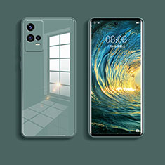 Silikon Schutzhülle Rahmen Tasche Hülle Spiegel für Vivo iQOO 8 5G Grün