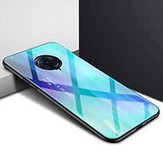 Silikon Schutzhülle Rahmen Tasche Hülle Spiegel für Vivo Nex 3 5G Cyan