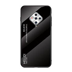 Silikon Schutzhülle Rahmen Tasche Hülle Spiegel für Vivo X50e 5G Schwarz
