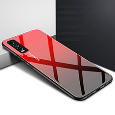 Silikon Schutzhülle Rahmen Tasche Hülle Spiegel für Vivo Y12s Rot