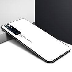 Silikon Schutzhülle Rahmen Tasche Hülle Spiegel für Xiaomi Mi 10 Ultra Weiß