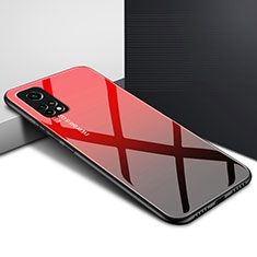 Silikon Schutzhülle Rahmen Tasche Hülle Spiegel für Xiaomi Mi 10T 5G Rot