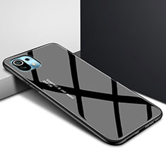 Silikon Schutzhülle Rahmen Tasche Hülle Spiegel für Xiaomi Mi 11 5G Schwarz