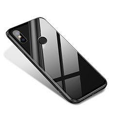Silikon Schutzhülle Rahmen Tasche Hülle Spiegel für Xiaomi Mi 8 SE Schwarz
