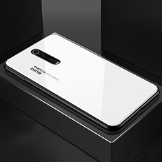 Silikon Schutzhülle Rahmen Tasche Hülle Spiegel für Xiaomi Mi 9T Pro Weiß