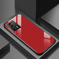 Silikon Schutzhülle Rahmen Tasche Hülle Spiegel für Xiaomi Poco F5 Pro 5G Rot
