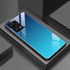 Silikon Schutzhülle Rahmen Tasche Hülle Spiegel für Xiaomi Poco X5 5G Blau