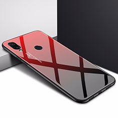 Silikon Schutzhülle Rahmen Tasche Hülle Spiegel für Xiaomi Redmi 7 Rot