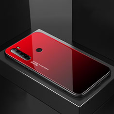 Silikon Schutzhülle Rahmen Tasche Hülle Spiegel für Xiaomi Redmi Note 8 (2021) Rot