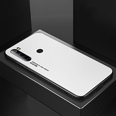 Silikon Schutzhülle Rahmen Tasche Hülle Spiegel für Xiaomi Redmi Note 8 (2021) Weiß
