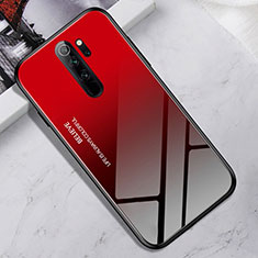 Silikon Schutzhülle Rahmen Tasche Hülle Spiegel für Xiaomi Redmi Note 8 Pro Rot
