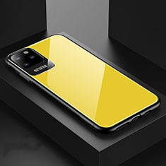 Silikon Schutzhülle Rahmen Tasche Hülle Spiegel G02 für Apple iPhone 11 Pro Max Gelb