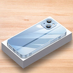 Silikon Schutzhülle Rahmen Tasche Hülle Spiegel JL1 für Apple iPhone 14 Blau