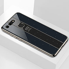 Silikon Schutzhülle Rahmen Tasche Hülle Spiegel K01 für Huawei Honor V20 Schwarz