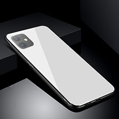 Silikon Schutzhülle Rahmen Tasche Hülle Spiegel M01 für Apple iPhone 11 Weiß