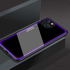 Silikon Schutzhülle Rahmen Tasche Hülle Spiegel M01 für Apple iPhone 13 Mini Violett