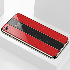 Silikon Schutzhülle Rahmen Tasche Hülle Spiegel M01 für Apple iPhone 6 Rot