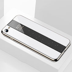 Silikon Schutzhülle Rahmen Tasche Hülle Spiegel M01 für Apple iPhone 6 Weiß