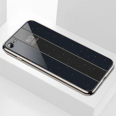 Silikon Schutzhülle Rahmen Tasche Hülle Spiegel M01 für Apple iPhone 6S Schwarz