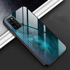 Silikon Schutzhülle Rahmen Tasche Hülle Spiegel M01 für Huawei Honor 30 Lite 5G Cyan