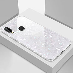 Silikon Schutzhülle Rahmen Tasche Hülle Spiegel M01 für Huawei Honor 8X Weiß