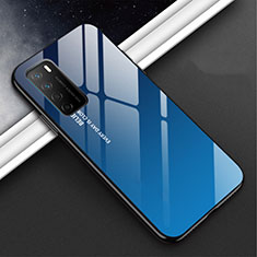 Silikon Schutzhülle Rahmen Tasche Hülle Spiegel M01 für Huawei Honor Play4 5G Blau