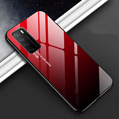 Silikon Schutzhülle Rahmen Tasche Hülle Spiegel M01 für Huawei Honor Play4 5G Rot