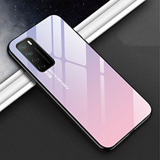 Silikon Schutzhülle Rahmen Tasche Hülle Spiegel M01 für Huawei Honor Play4 5G Violett