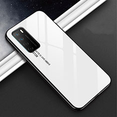 Silikon Schutzhülle Rahmen Tasche Hülle Spiegel M01 für Huawei Honor Play4 5G Weiß
