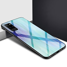 Silikon Schutzhülle Rahmen Tasche Hülle Spiegel M01 für Huawei Honor Play4 Pro 5G Hellblau