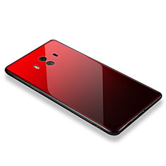 Silikon Schutzhülle Rahmen Tasche Hülle Spiegel M01 für Huawei Mate 10 Rot