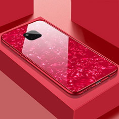 Silikon Schutzhülle Rahmen Tasche Hülle Spiegel M01 für Huawei Mate 20 Pro Rot