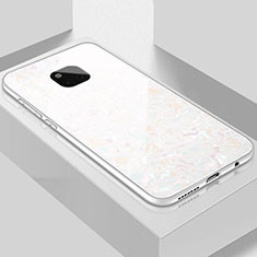 Silikon Schutzhülle Rahmen Tasche Hülle Spiegel M01 für Huawei Mate 20 Pro Weiß