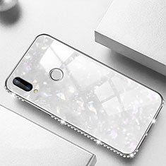 Silikon Schutzhülle Rahmen Tasche Hülle Spiegel M01 für Huawei Nova 3e Weiß