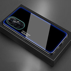 Silikon Schutzhülle Rahmen Tasche Hülle Spiegel M01 für Huawei Nova 8 Pro 5G Blau
