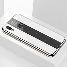 Silikon Schutzhülle Rahmen Tasche Hülle Spiegel M01 für Huawei P Smart+ Plus Weiß