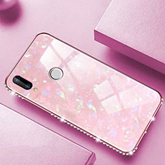 Silikon Schutzhülle Rahmen Tasche Hülle Spiegel M01 für Huawei P20 Lite Rosa