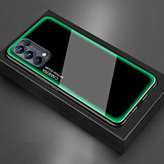 Silikon Schutzhülle Rahmen Tasche Hülle Spiegel M01 für Oppo Find X3 Lite 5G Grün