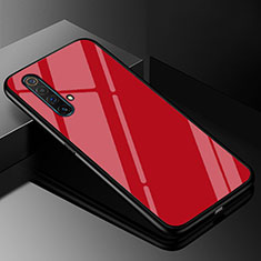 Silikon Schutzhülle Rahmen Tasche Hülle Spiegel M01 für Realme X50 5G Rot