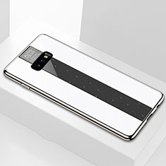 Silikon Schutzhülle Rahmen Tasche Hülle Spiegel M01 für Samsung Galaxy S10e Weiß