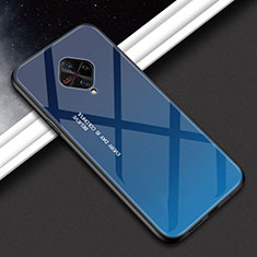 Silikon Schutzhülle Rahmen Tasche Hülle Spiegel M01 für Vivo X50 Lite Blau