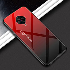 Silikon Schutzhülle Rahmen Tasche Hülle Spiegel M01 für Vivo X50 Lite Rot