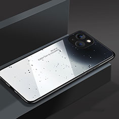 Silikon Schutzhülle Rahmen Tasche Hülle Spiegel M02 für Apple iPhone 15 Plus Grau