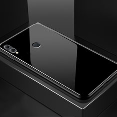 Silikon Schutzhülle Rahmen Tasche Hülle Spiegel M02 für Huawei Honor 8X Schwarz