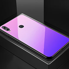Silikon Schutzhülle Rahmen Tasche Hülle Spiegel M02 für Huawei Honor 8X Violett