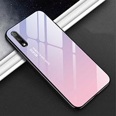 Silikon Schutzhülle Rahmen Tasche Hülle Spiegel M02 für Huawei Honor 9X Violett