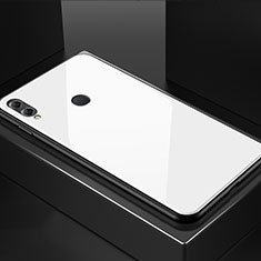 Silikon Schutzhülle Rahmen Tasche Hülle Spiegel M02 für Huawei Honor V10 Lite Weiß