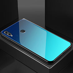 Silikon Schutzhülle Rahmen Tasche Hülle Spiegel M02 für Huawei Honor View 10 Lite Hellblau