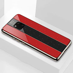 Silikon Schutzhülle Rahmen Tasche Hülle Spiegel M02 für Huawei Mate 20 Pro Rot